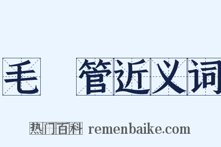 毛細管近义词是什么意思的图片
